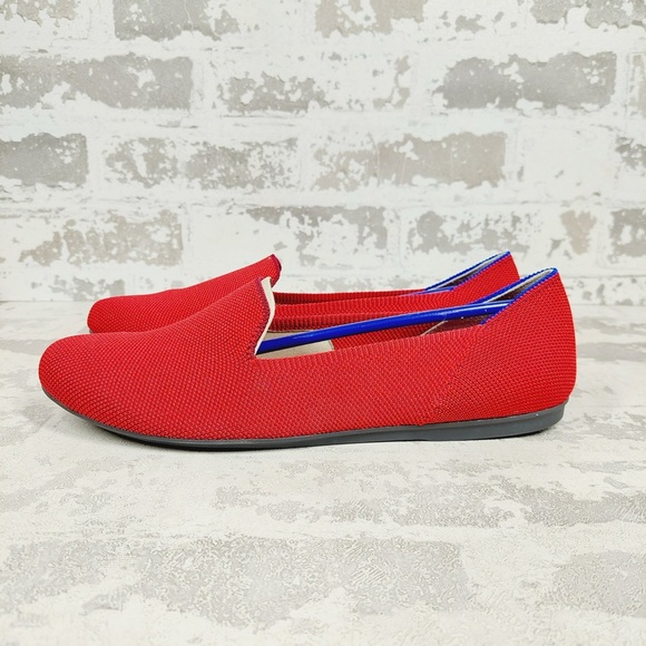 NEW Rothy's The Loafer Red Round Toe Slip On Flat Loafers F799